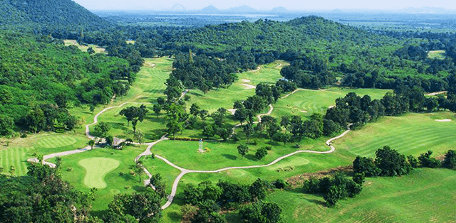 Dragon Hills Golf and Country Club fairway and green - golf course Thailand