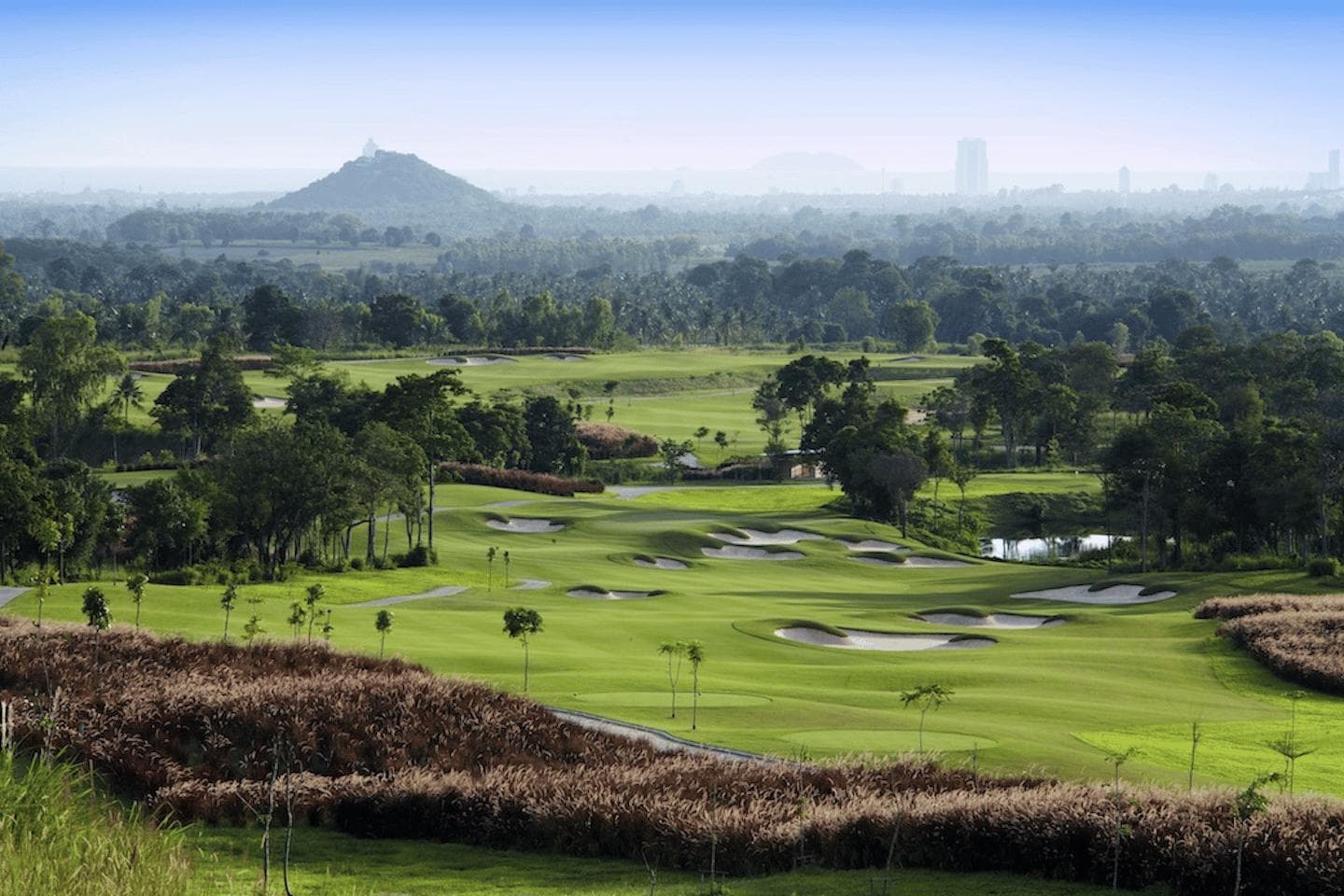 Siam Country Club Plantation fairway and green - golf course Thailand