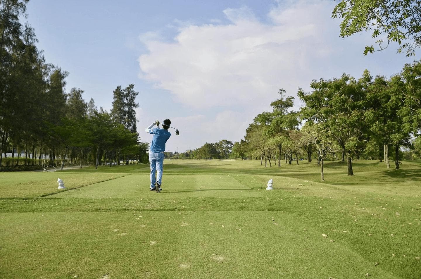 Green Valley Country Club fairway and green - golf course Thailand