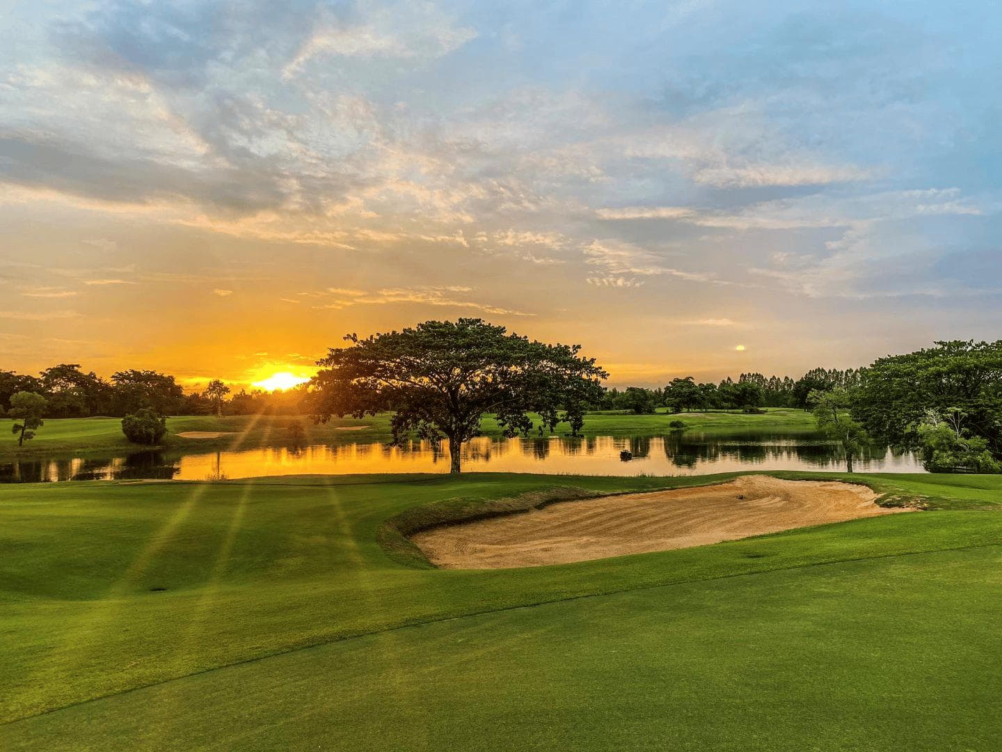 Singha Park Khon Kaen Golf Club course scenery - book golf tee time Thailand