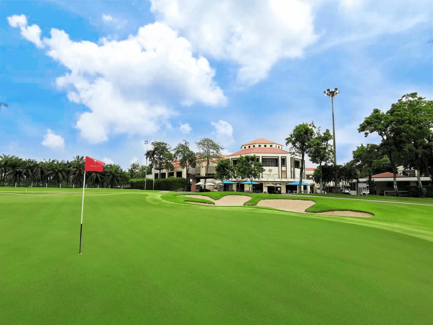 Thana City Country Club fairway and green - golf course Thailand