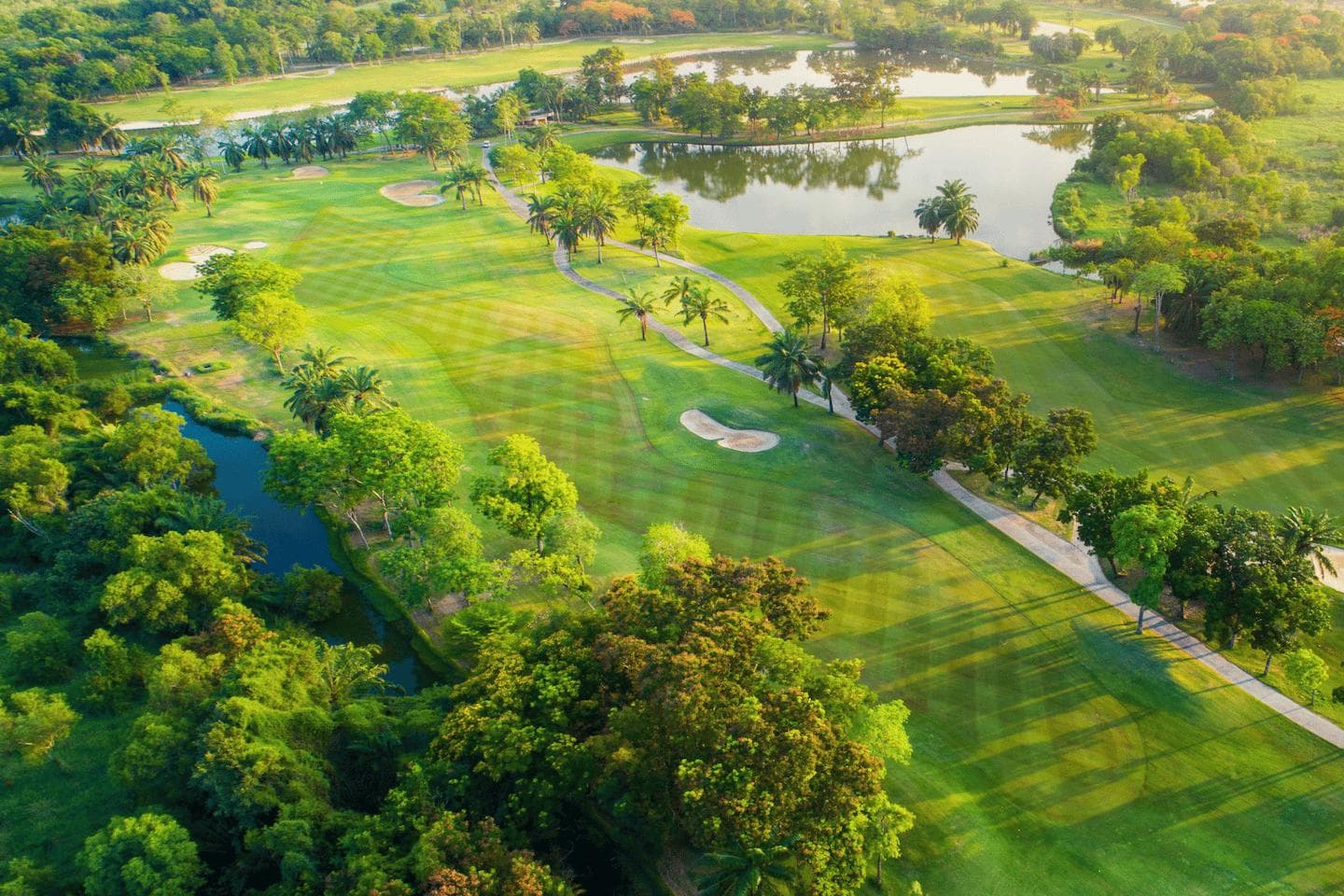 Subhapruek Golf Club fairway and green - golf course Thailand