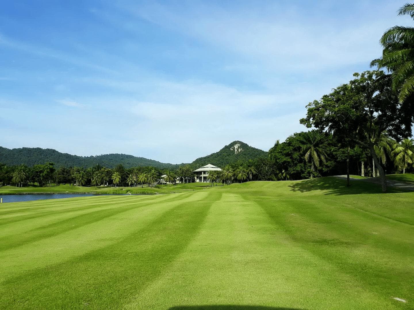 Khao Kheow Country Club fairway and green - golf course Thailand