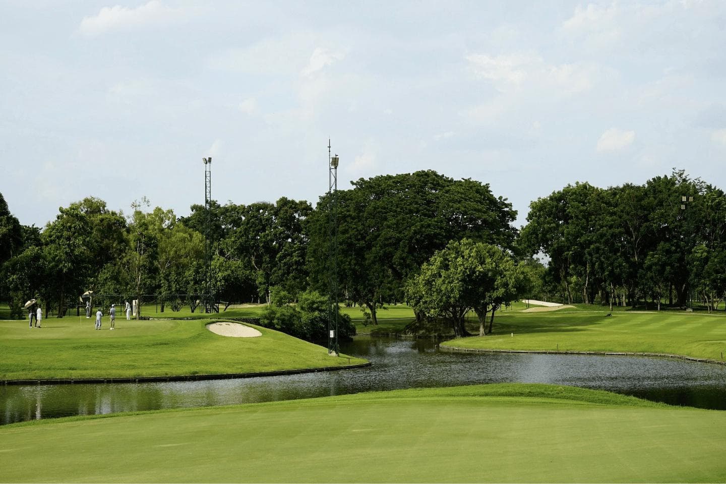 Bangkok Golf Club fairway and green - golf course Thailand