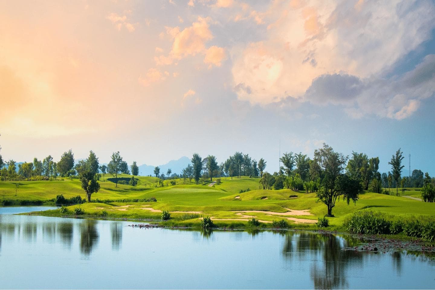 Siam Country Club Rolling Hills fairway and green - golf course Thailand