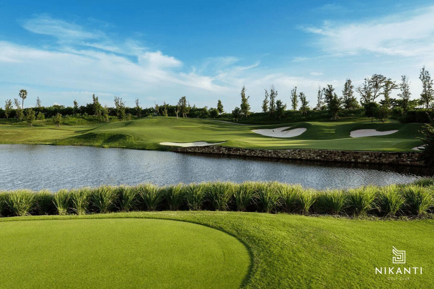 Nikanti Golf Club fairway and green - golf course Thailand