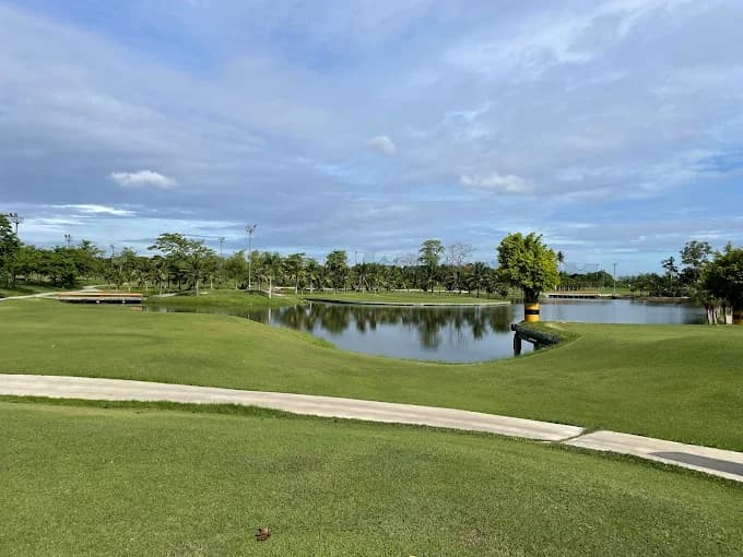 Rose Garden Golf Club fairway and green - golf course Thailand