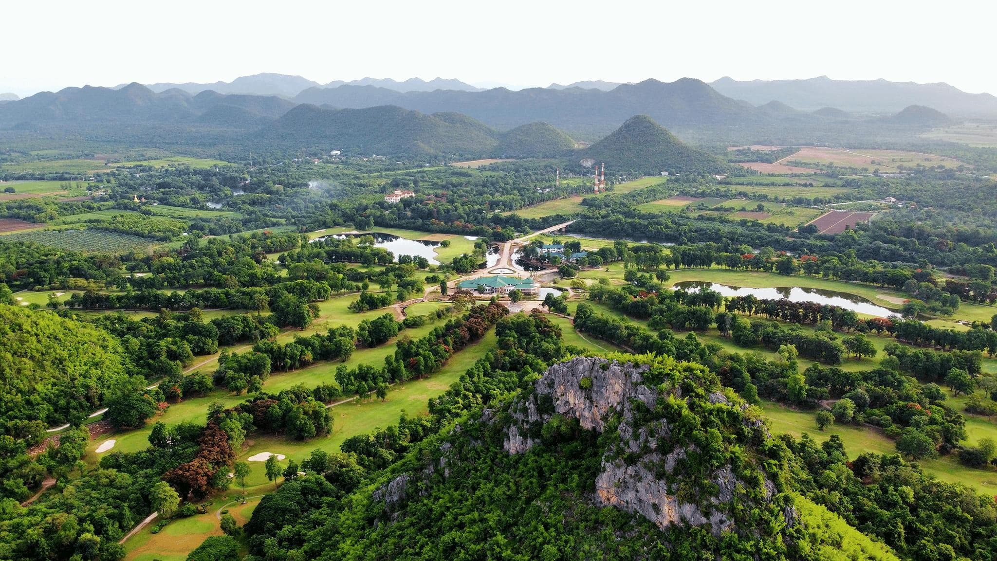 Artitaya Kanchanaburi Golf & Resort course scenery - book golf tee time Thailand